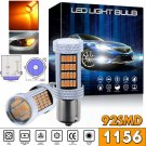 2x 1156 BA15S P21W Amber Yellow High Power 92-4014SMD Turn Signal Light LED Bulb
