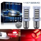 2x 92SMD Red 1157 BAY15D High Power LED Tail Brake Stop Light Bulbs P21/5W T25S