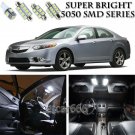 16pcs Xenon White LED Interior Lights Bulb Package Kit For Acura TSX 2009-2014