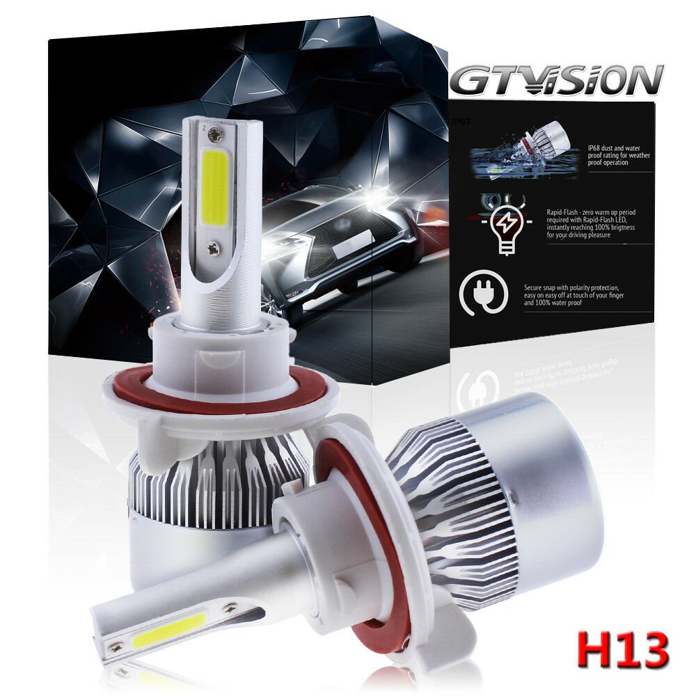 H13 9008 LED Headlight Lamps Conversion Kit For Ford F150 F-150 04-14 Hi/Lo Beam