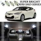 9X Xenon SMD White LED Interior Light Package Kit For 2012-2017 Hyundai Veloster