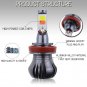 H11 H8 H9 H16 COB LED Fog Light Conversion Kit Super Bright 2-Mode Still + Flash