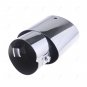 63mm Car Universal Sliver Chrome Stainless Steel Exhaust Tail Muffler Tip Pipe
