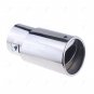 63mm Car Universal Sliver Chrome Stainless Steel Exhaust Tail Muffler Tip Pipe