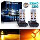 2x 92SMD Amber Yellow H16 5201 5202 High Power LED Fog Driving Light Bulb Bright