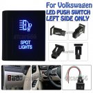 12V 3A Spot Lights Blue Laser LED Push Switch Left Side For VW Volkswagen Amarok