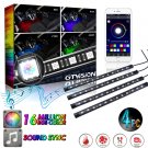 APP RGB Glow Colorful LED Interior Under Dash Seat Footwell Lighting Kit 48 LED