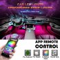 APP RGB Glow Colorful LED Interior Under Dash Seat Footwell Lighting Kit 48 LED