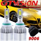 2Pcs 9006 LED Headlight Bulbs For Chevy TrailBlazer Impala Mulibu Cavalier 6000K