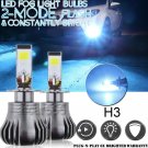 H3 12V LED Fog Light Bulb Driving Light Replacement Bright Ice Blue Flash Mode