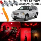 14 x Ultra Red Interior LED Lights Kit + TOOL For 2002 - 2009 GMC Envoy