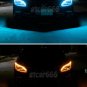 45cm LED Slim Headlight DRL Strip Light Sequential Flow Signal ICE BLUE Yellow