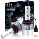 2pc H11 H9 H8 1400W 210000LM Focused LED Headlight Conversion Kit 6000K COB Chip