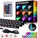 48LED 5050 RGB Strip Light Car Interior Atmosphere Footwell Decor Lamp USB Port