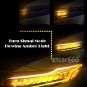 60CM Flexible Car Soft Tube LED Strip Light DRL Daytime Running Lamp Blue Amber