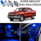 12pcs Blue LED Interior Lights Bulb Package Kit For Chevy Avalanche 2002-2006