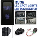 12V 3A LED SPOT LIGHTS Blue LED Push Switch For Mitsubishi Pajero Triton MN ML