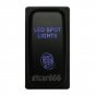 12V 3A LED SPOT LIGHTS Blue LED Push Switch For Mitsubishi Pajero Triton MN ML