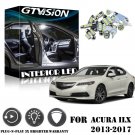 10Pcs Bright Super White LED Interior Lights Package Kit For Acura ILX 2013-2017