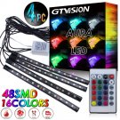 48 LED RGB Colorful Strip Light Car Interior Atmosphere Footwell Decor Lamp USB