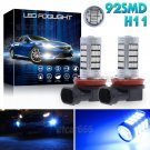 2 Pieces Blue H11 H8 92SMD High Power LED Blue Projector Fog Driving Light Bulbs