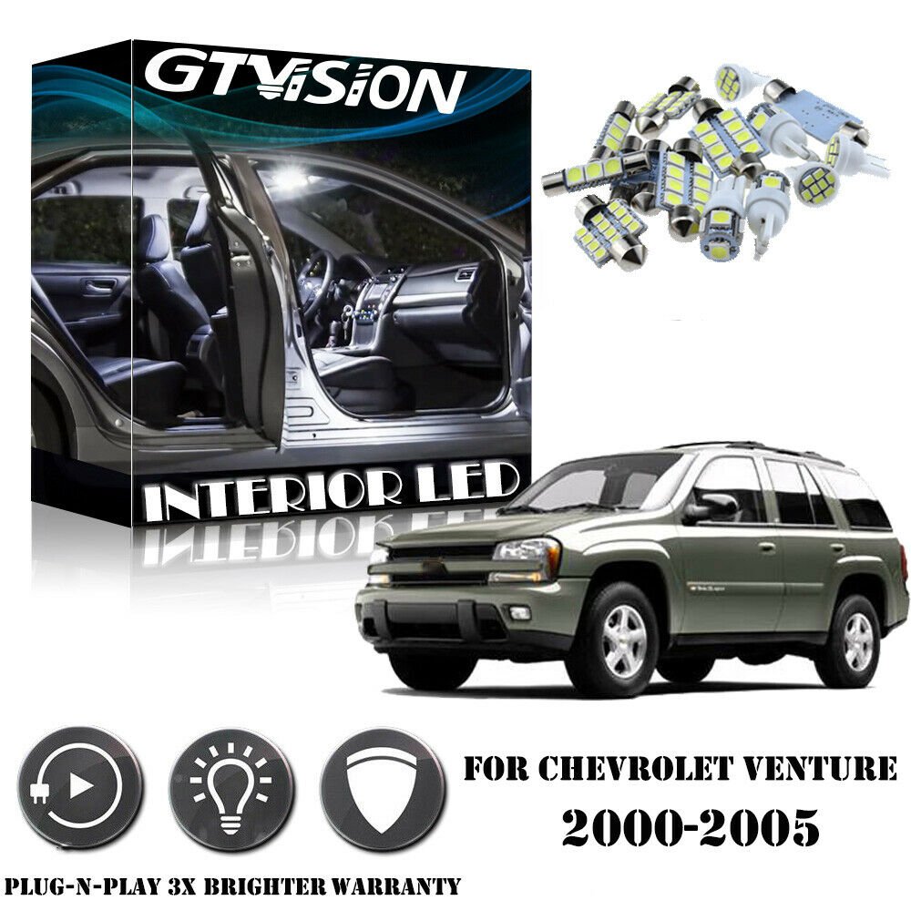 8PCS Super White LED Interior Light Package Kit For Chevrolet Venture 2000-2005
