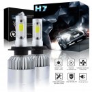 1 Pair H7 1400W 210000LM COB LED Headlight Conversion Bulb 6500K HID White Lamps
