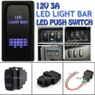 12V 3A LED LIGHT BAR Blue LED Push Switch For Mitsubishi Pajero Triton MN Galant