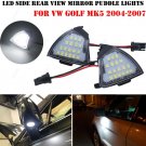 2x LED Side Mirror Rear View Under Puddle Light White Lamp For VW Golf MK5 04-07