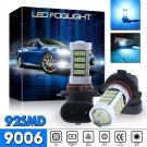 2PCS 92SMD 9006 HB4 Fog Light High Power DRL LED Projector Bulbs Ice Blue 8000K
