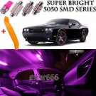 14 x Ultra PINK Interior LED Lights Kit + TOOL For 2011 - 2014 Dodge Challenger