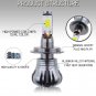 High Power H7 LED Fog Light Bulb Dual Color White + Yellow Blinking Flash 2-Mode