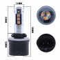 2x 880 899 High Power 15-3030SMD 3000K Amber Yellow LED Fog Driving Light Bulb