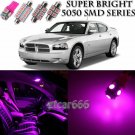 14 x Pink Purple LED Interior Light Package Kit For Dodge Charger 2006 - 2010