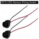 2Pcs Decoder Wire Harness For 5202 H16 2504 PS24W Bulbs Female Connector Lights