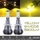 2x Super Bright 881 889 3000K Amber Yellow LED Fog Light Bulbs Kit w/ Flash Mode
