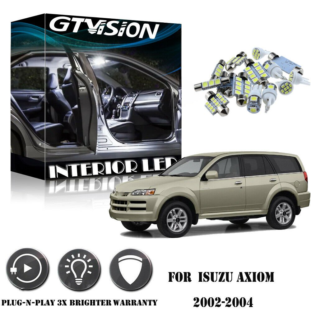 6Pcs Bright Super White Interior LED Light Package Kit For 2002-2004 Isuzu Axiom