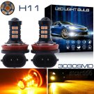 2X 30SMD H11 H8 3000K Amber Gold Yellow 3030 LED Fog Light Daytime Running Bulbs