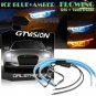 45CM LED DRL Daytime Running Strip Light Sequential Turn Signal ICE BLUE Amber