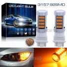 2X 92-4014-SMD 3157 Amber Yellow LED Turn Signal Light Bulb 3156 4157 3157a 3057