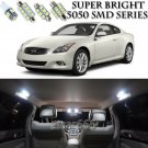 10x Xenon SMD White LED Interior Light Package Kit For Infiniti G37 2009-2013