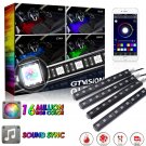 RGB Color Bar Glow Dash Footwell Interior Light 5050 LED Strip SMD APP Control