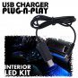 36LED Remote Control RGB Interior Footwell Floor Decor Strip Light 12V USB Port