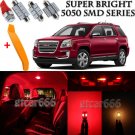 14 x Ultra Red Interior LED Lights Kit + TOOL For 2010 - 2016 GMC Terrain