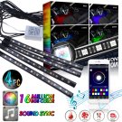 RGB LED APP Control Interior Car Kit Under Dash Foot Well Seats Floor Lighting
