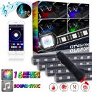 36 RGB LED APP Control Interior Car Lamp Kit Under Dash Foot Well Seats Lighting