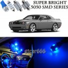 14 x Super Blue LED Interior Light Package Kit For Dodge Challenger 2008 - 2014