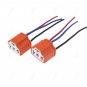 2Pcs H4 LED Headlight Bulb Wire Harness Extension Light Female Socket Connector