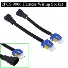2x 9006/HB4 Car Headlights Wiring Extention Adaptors Connectors Harness Decoder