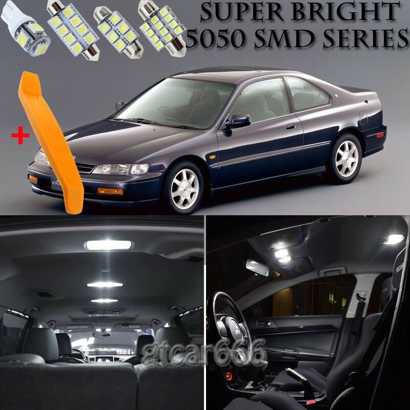 13 x Xenon White Interior LED Lights Kit + TOOL For 1994 - 1997 Honda Accord